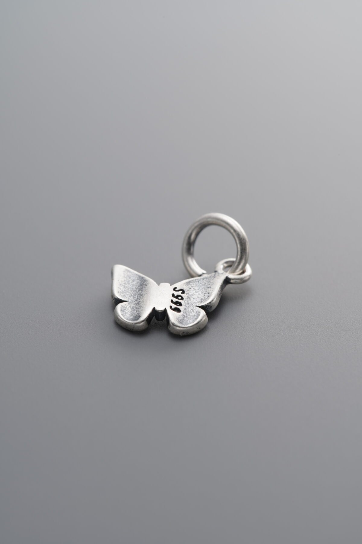925 Sterling Silver-Antiqued-Butterfly Pendant-10mm - Image 3