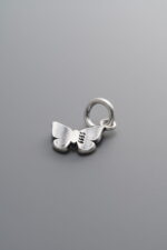 925 Sterling Silver-Antiqued-Butterfly Pendant-10mm - Image 3