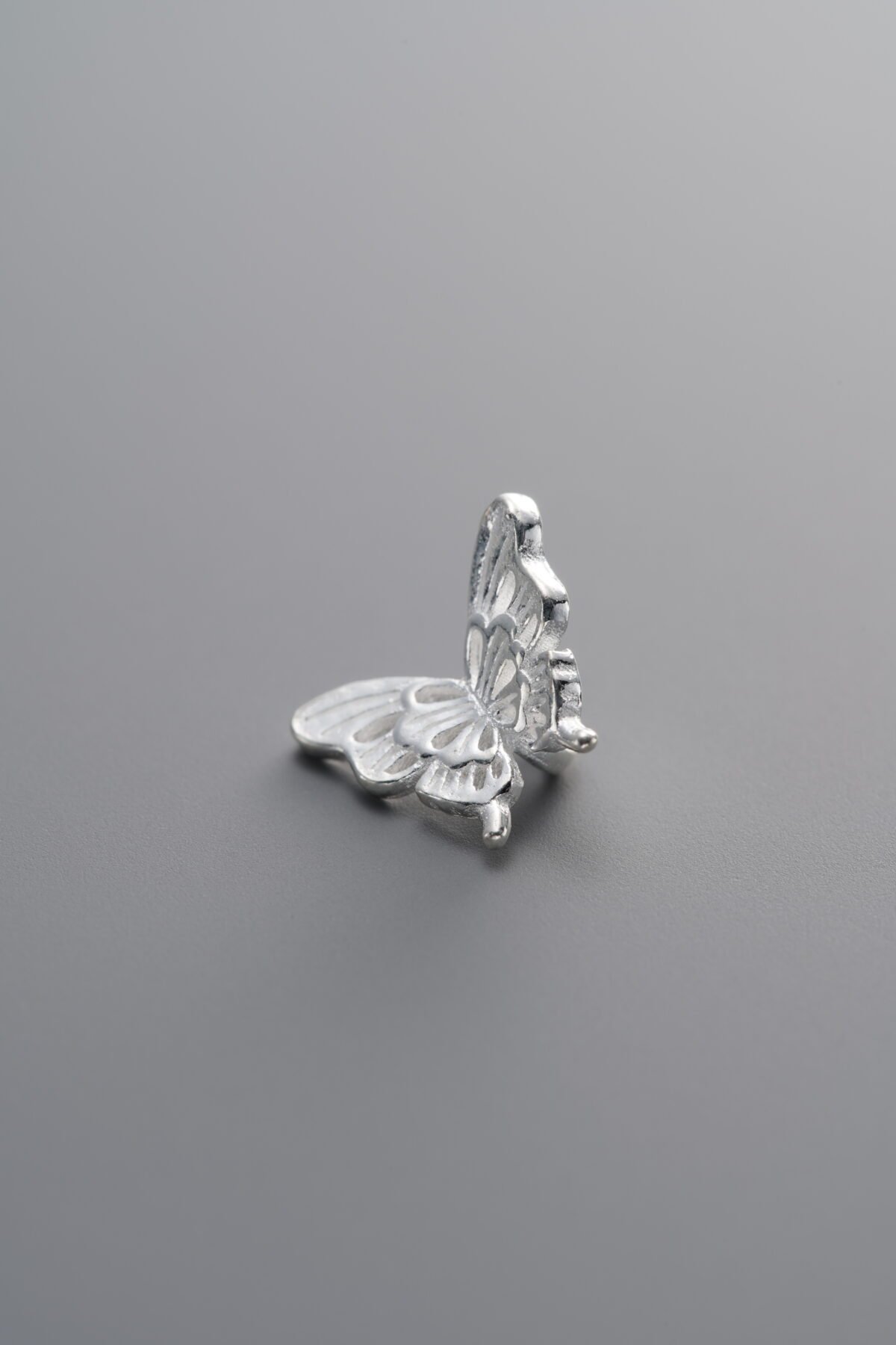 925 Sterling Silver-Bright-Butterfly Spacer Bead-9mm - Image 1