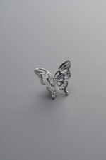 925 Sterling Silver-Bright-Butterfly Spacer Bead-9mm - Image 2