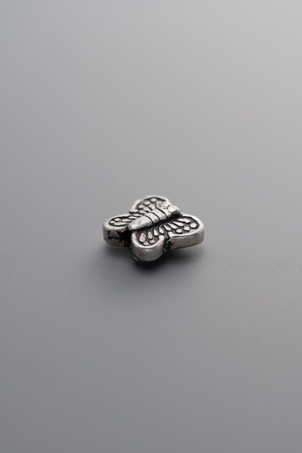925 Sterling Silver-Antiqued-Butterfly Spacer Bead-7mm - Image 4