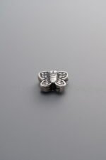 925 Sterling Silver-Antiqued-Butterfly Spacer Bead-7mm - Image 3
