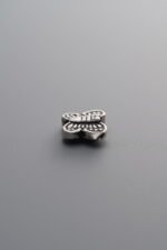 925 Sterling Silver-Antiqued-Butterfly Spacer Bead-7mm - Image 2