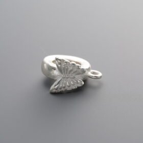 925 Sterling Silver-Bright-Butterfly Spacer Bead-11mm