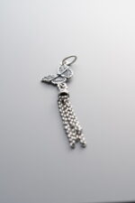 925 Sterling Silver-Antiqued-Butterfly Tassel Pendant-52mm - Image 4