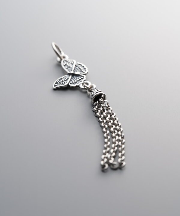 925 Silver-Vintage-Butterfly Tassel Pendant-52mm