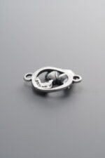925 Sterling Silver-Antiqued-Flower Double-Eye Connector-15mm - Image 2