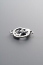 925 Sterling Silver-Antiqued-Flower Double-Eye Connector-15mm - Image 2