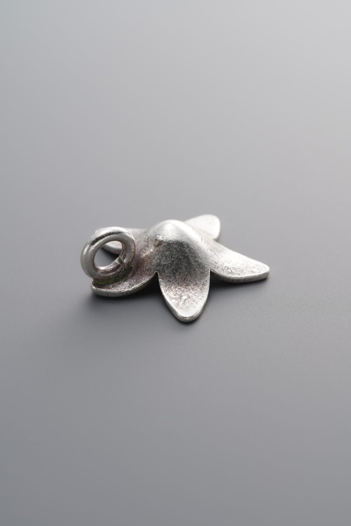 925 Sterling Silver-Antiqued-Flower Pendant-14mm - Image 2