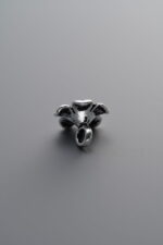 925 Sterling Silver-Antiqued-Flower Pendant-8mm - Image 4