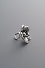 925 Sterling Silver-Antiqued-Flower Pendant-11mm - Image 2