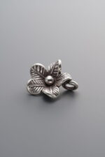 925 Sterling Silver-Antiqued-Flower Pendant-12mm