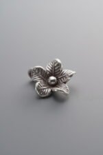 925 Silver-Vintage-Flower Pendant-12mm - Image 3