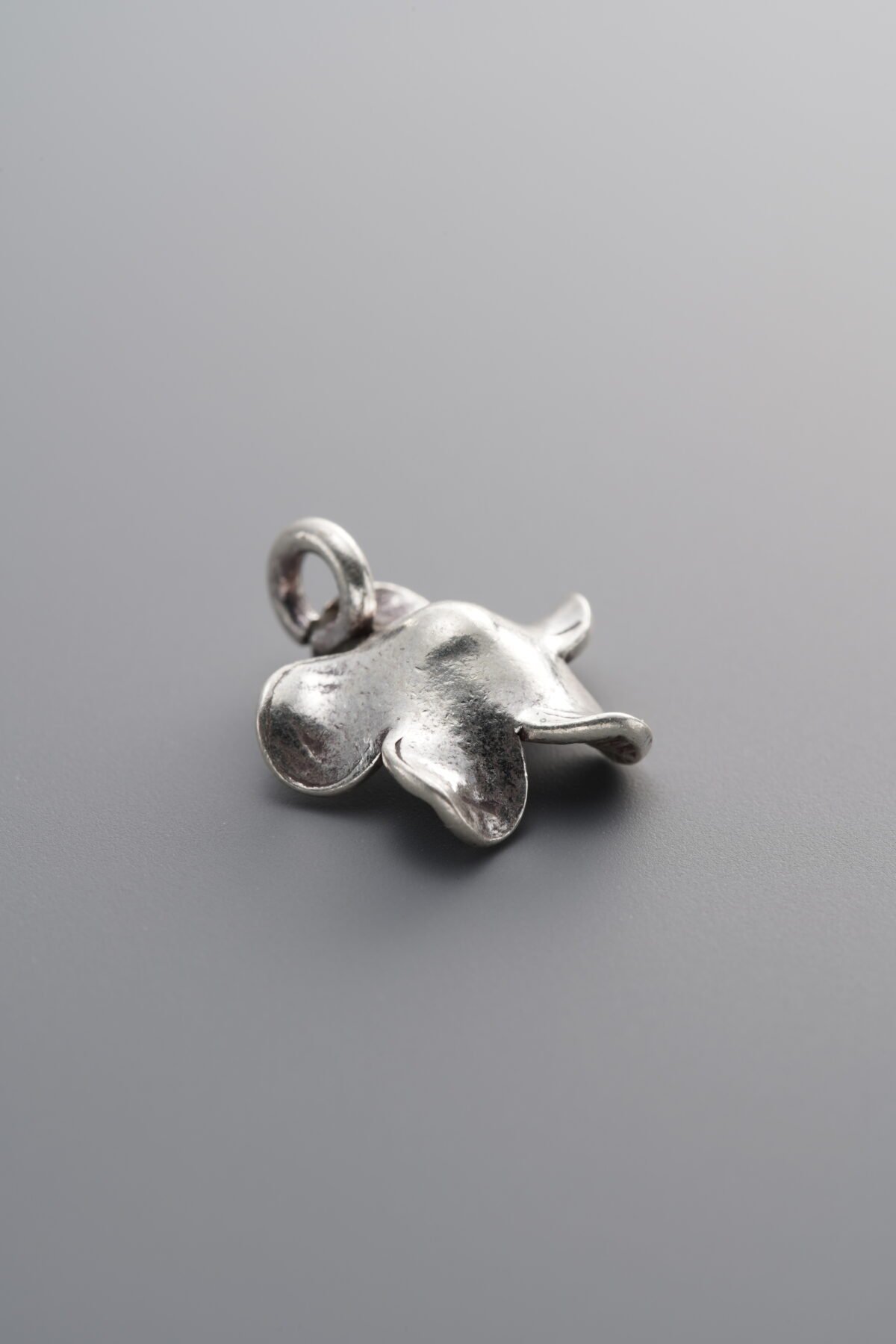 925 Sterling Silver-Antiqued-Flower Pendant-12mm - Image 2