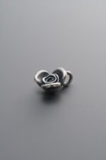 925 Silver-Vintage-Three-Petal Flower Pendant-10mm