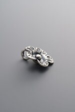 925 Sterling Silver-Antiqued-Flower Pendant-12mm - Image 3