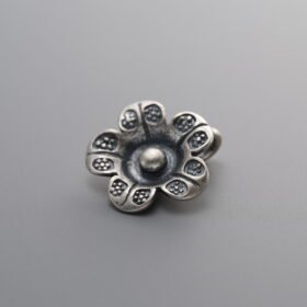 925 Silver-Vintage-Flower Pendant-12mm