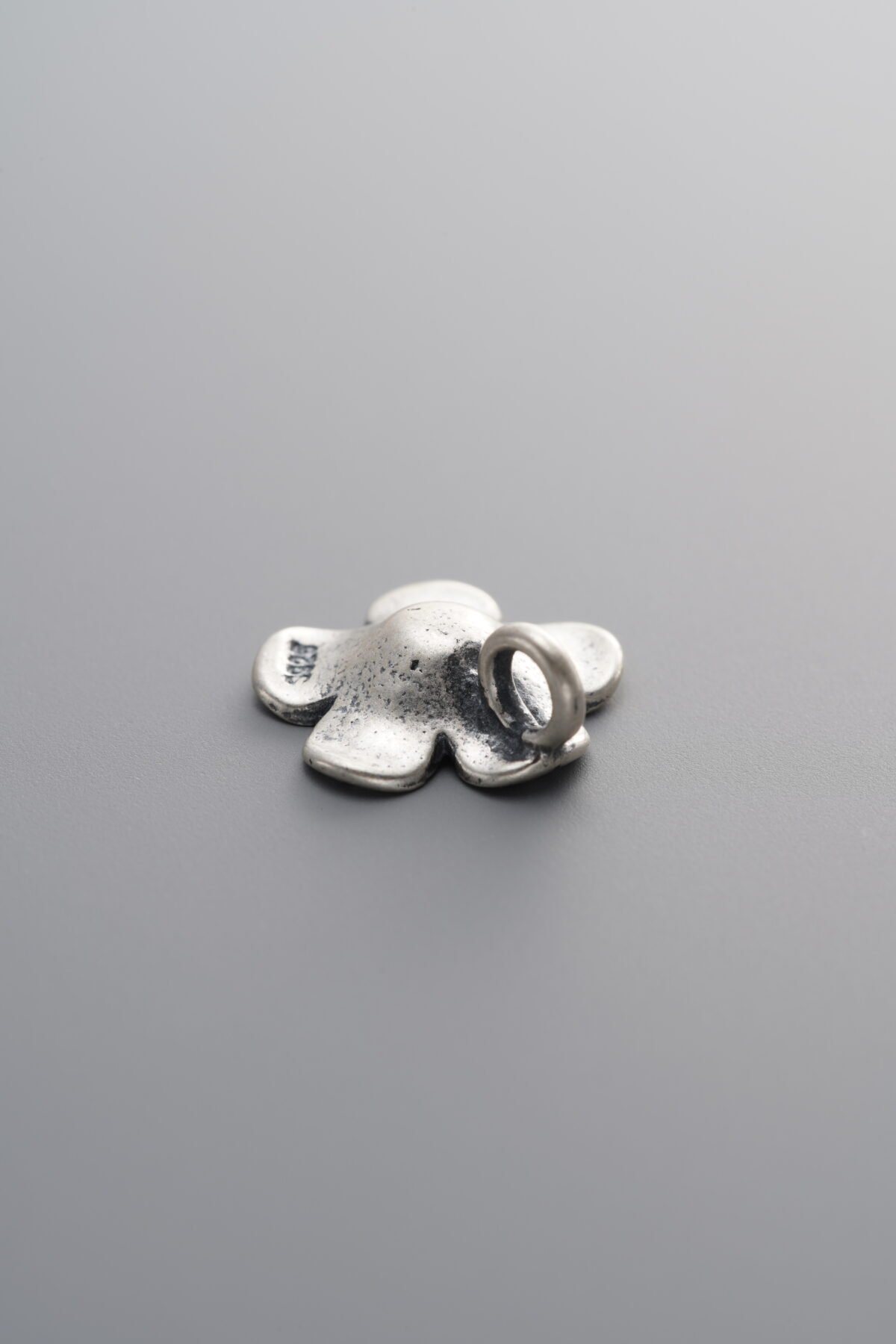 925 Sterling Silver-Antiqued-Flower Pendant-12mm - Image 2