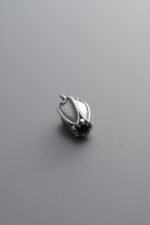 925 Sterling Silver-Antiqued-Flower Bud Pendant-10mm