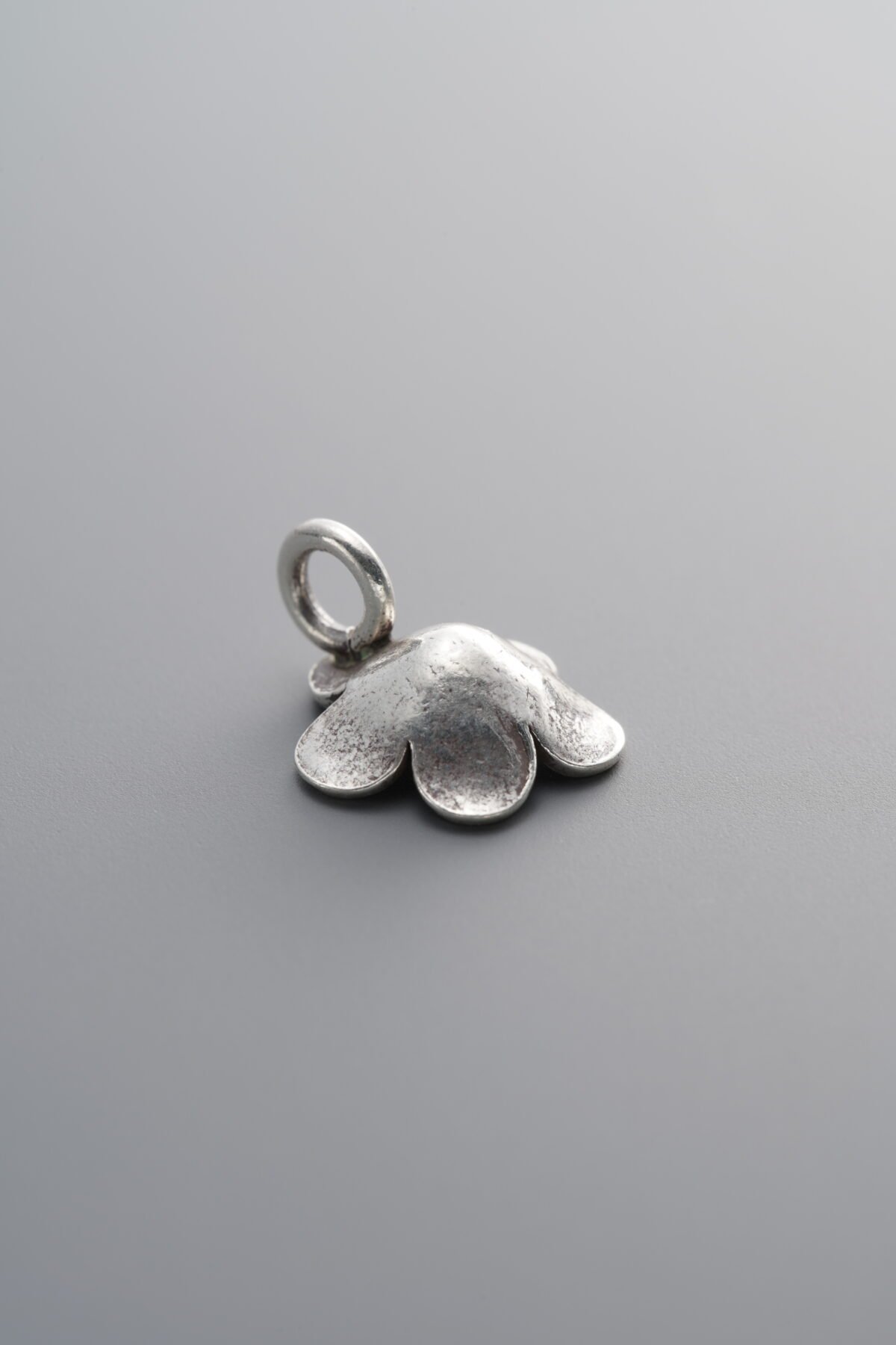 925 Sterling Silver-Antiqued-Flower Pendant-13mm - Image 2