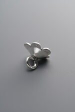925 Sterling Silver-Antiqued-Flower Pendant-10mm - Image 3