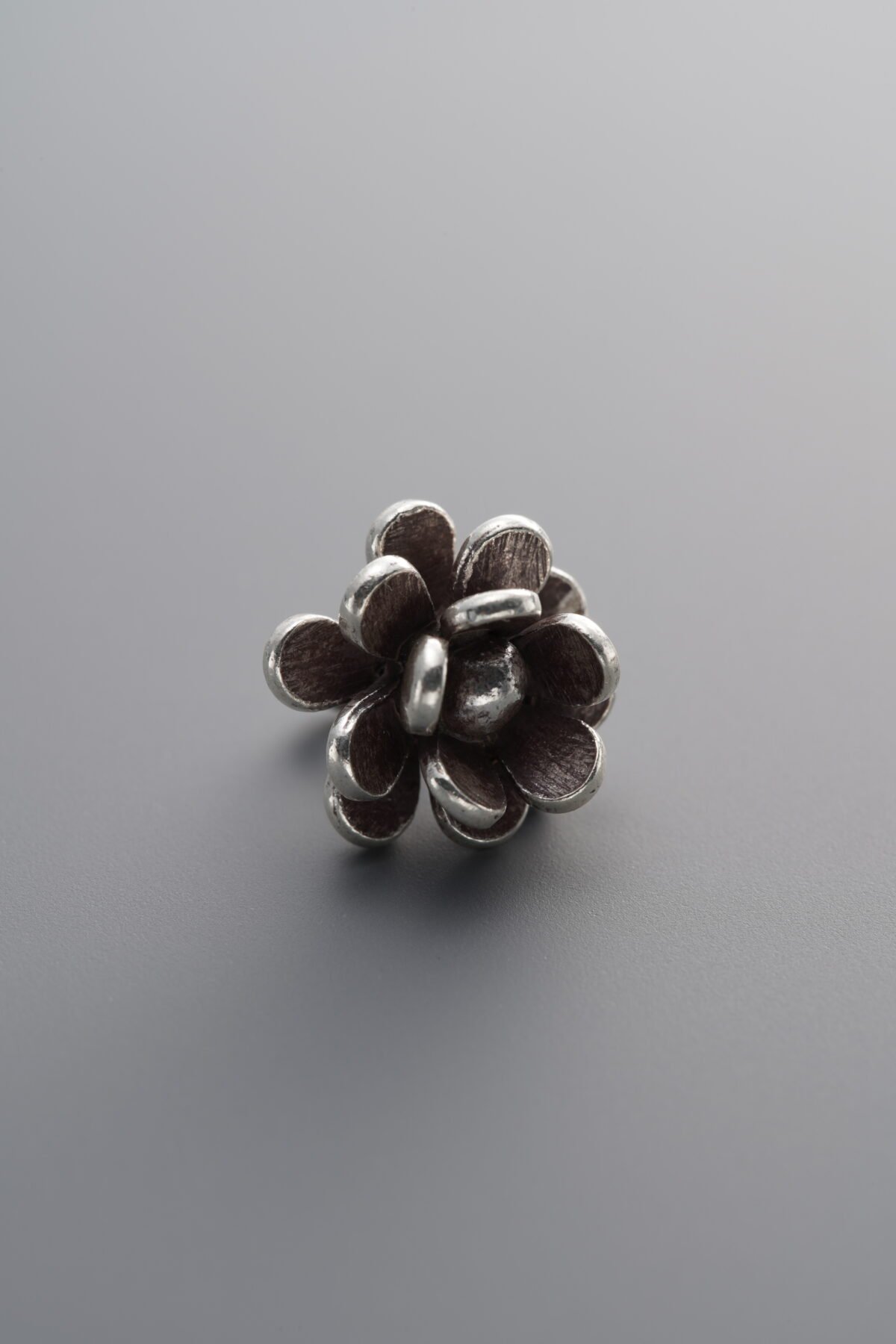 925 Sterling Silver-Antiqued-Pine Nut Pendant-12mm - Image 4