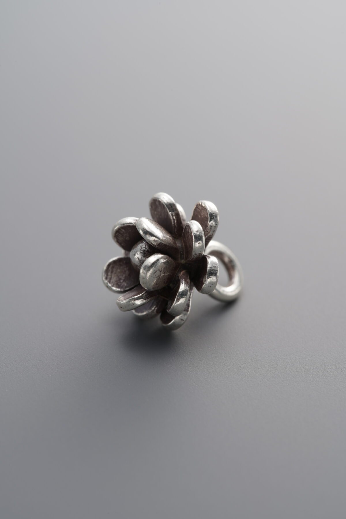925 Sterling Silver-Antiqued-Pine Nut Pendant-12mm - Image 3