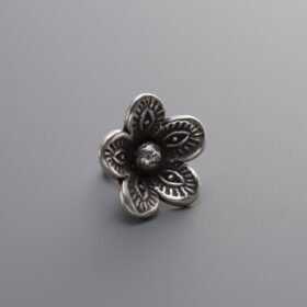 925 Silver-Vintage-Flower Pendant-10mm