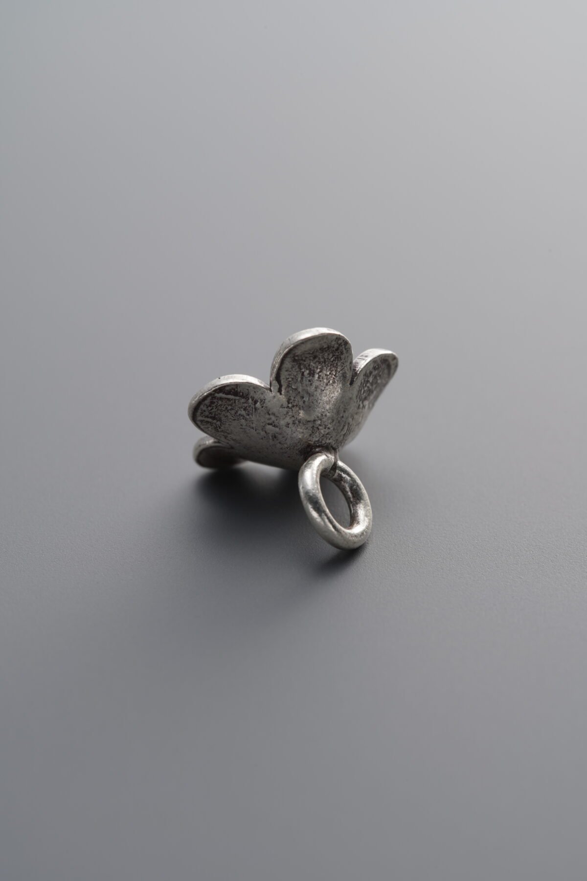 925 Sterling Silver-Antiqued-Flower Pendant-10mm - Image 2