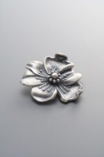925 Sterling Silver-Antiqued-Flower Pendant-24mm