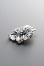 925 Sterling Silver-Antiqued-Flower Pendant-24mm - Image 4