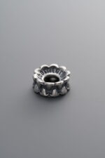925 Sterling Silver-Antiqued-Gear Spacer Bead-10mm - Image 2