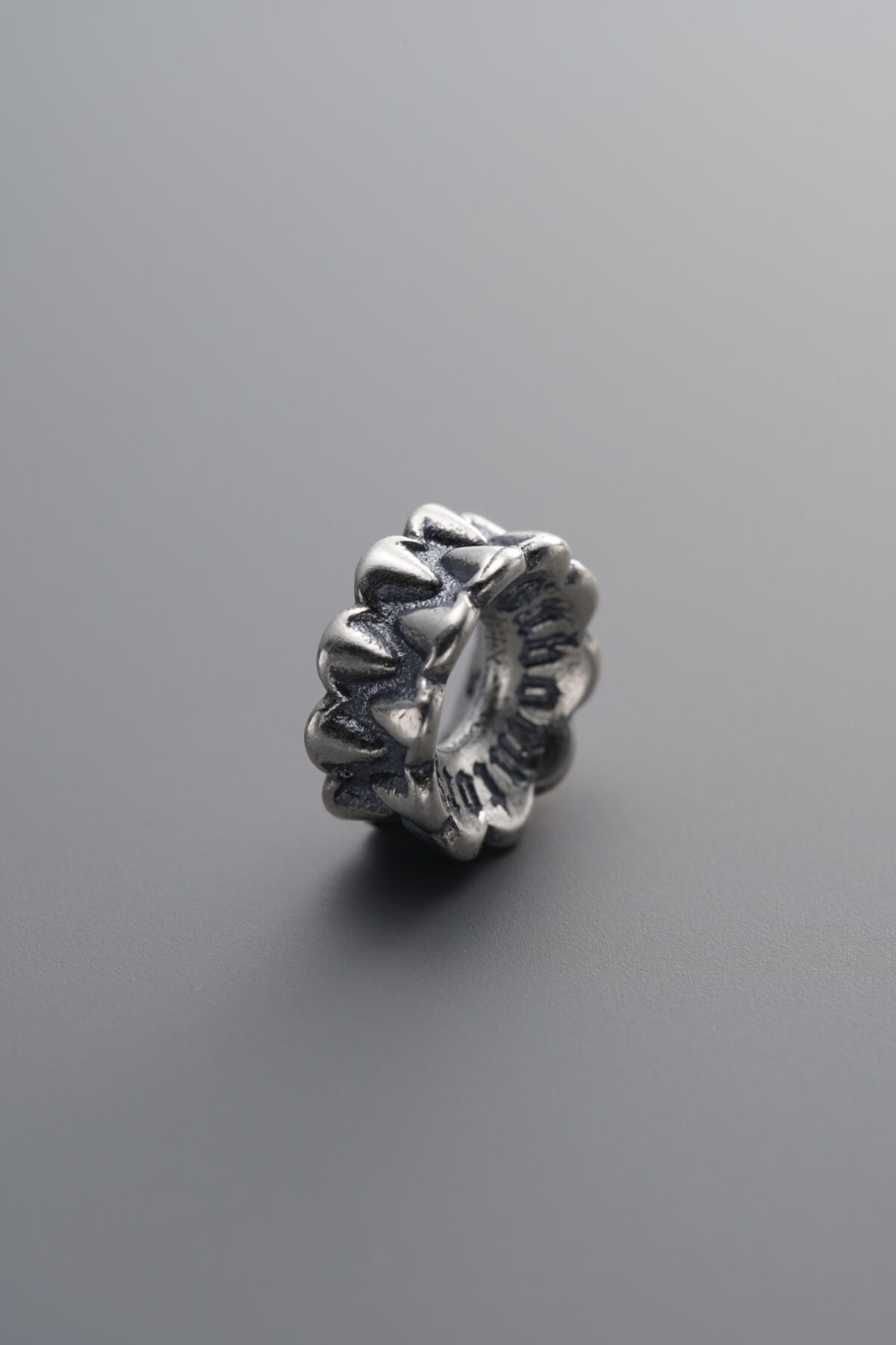 925 Sterling Silver-Antiqued-Gear Spacer Bead-10mm - Image 1