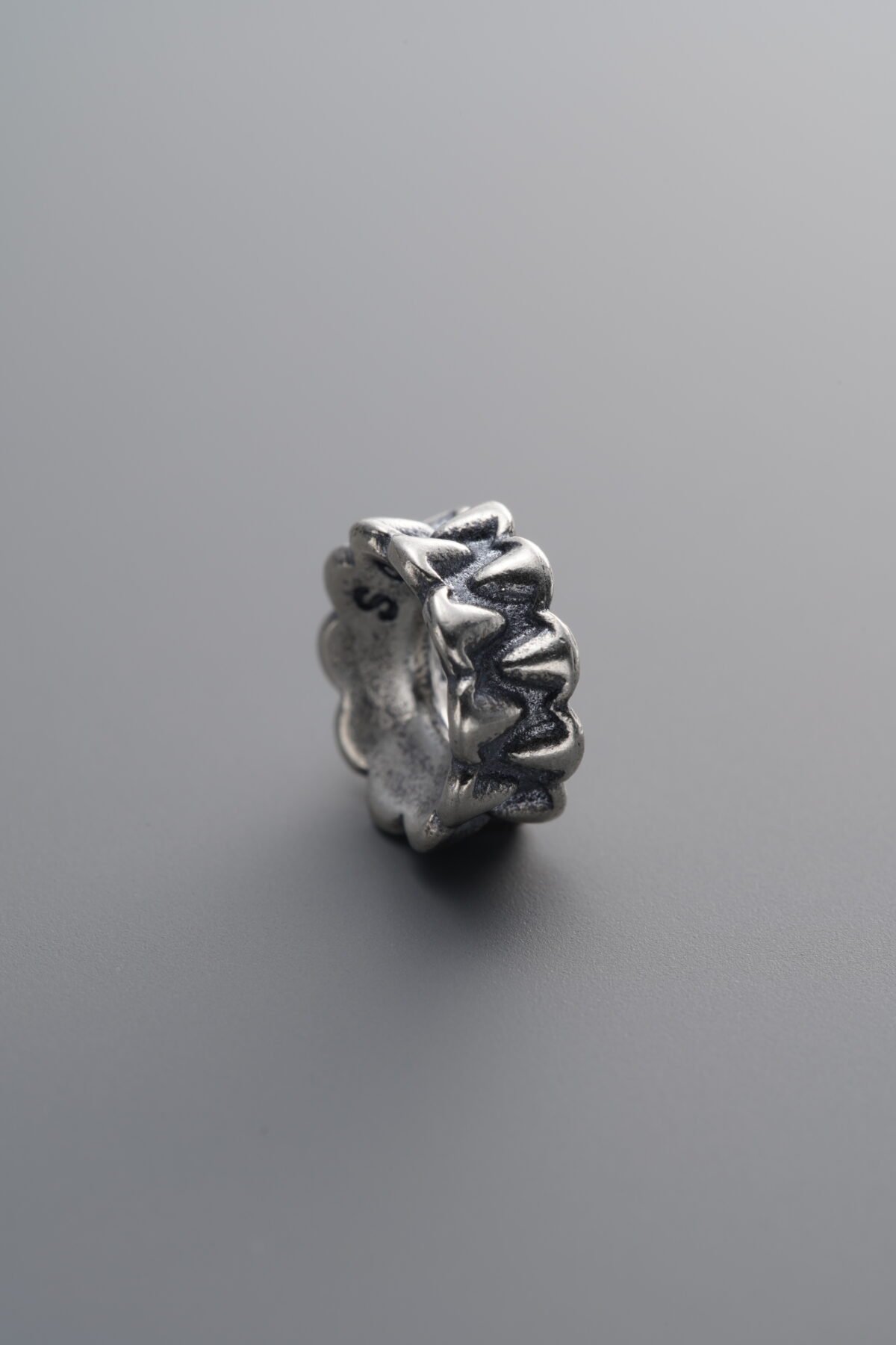 925 Sterling Silver-Antiqued-Gear Spacer Bead-10mm - Image 3