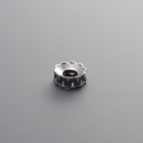 925 Sterling Silver-Antiqued-Gear Spacer Bead-5mm