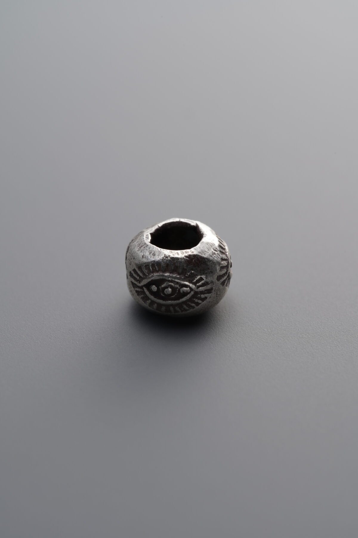 925 Sterling Silver-Antiqued-Eye Spacer Bead-7mm - Image 3