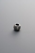 925 Sterling Silver-Antiqued-Dainty Flower Spacer Bead-5mm - Image 3
