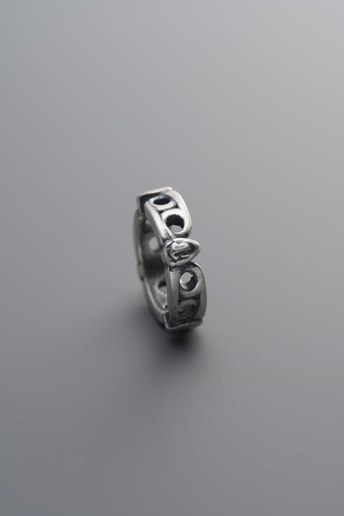 925 Sterling Silver-Antiqued-Openwork Slider Bail-10mm - Image 1