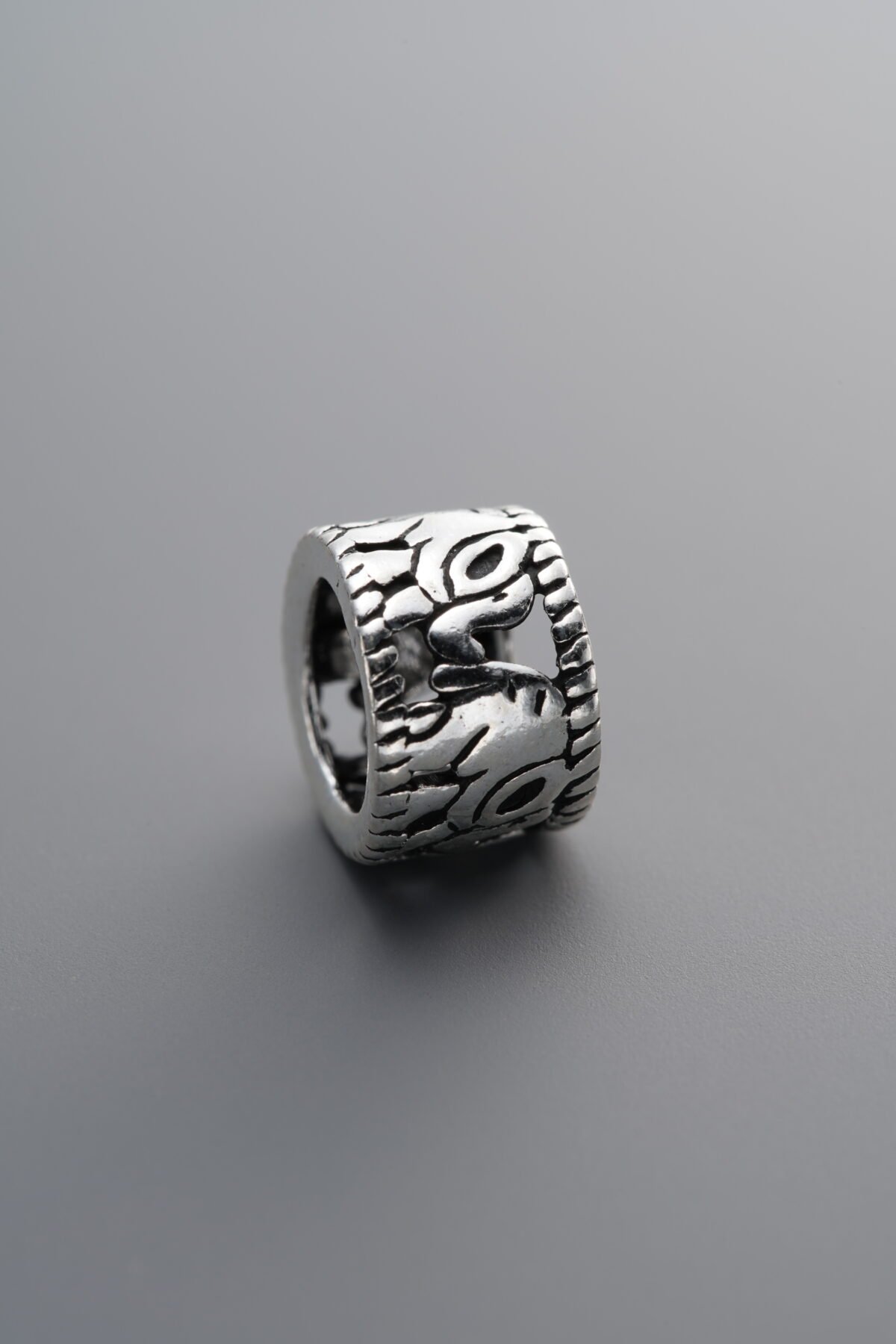 925 Sterling Silver-Antiqued-Elephant Openwork Spacer Bead-10mm - Image 3
