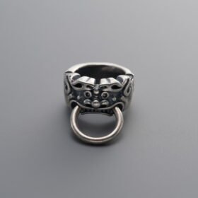 925 Silver-Vintage-Gold-Eating Beast Spacer Bead-10mm