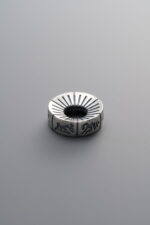 925 Sterling Silver-Antiqued-Om Mani Padme Hum Spacer Bead-10mm