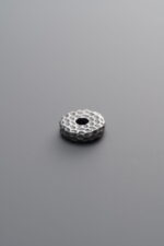 925 Sterling Silver-Antiqued-Hammered Spacer Bead-7mm - Image 4