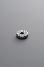 925 Sterling Silver-Antiqued-Hammered Spacer Bead-7mm - Image 2