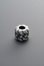 999 Fine Silver-Antiqued-Twisted Spacer Bead-8mm