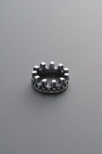 925 Sterling Silver-Antiqued-CRown Spacer Bead-9mm - Image 3