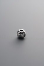 925 Sterling Silver-Antiqued-Meteorite-Textured Spacer Bead-4mm - Image 3