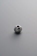 925 Sterling Silver-Antiqued-Meteorite-Textured Spacer Bead-4mm - Image 2
