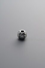 925 Sterling Silver-Antiqued-Meteorite-Textured Spacer Bead-4mm