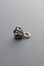 925 Silver-Vintage-Leaf Small Flower Pattern Spacer Bead-10mm