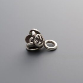 925 Silver-Vintage-Leaf Small Flower Pattern Spacer Bead-10mm